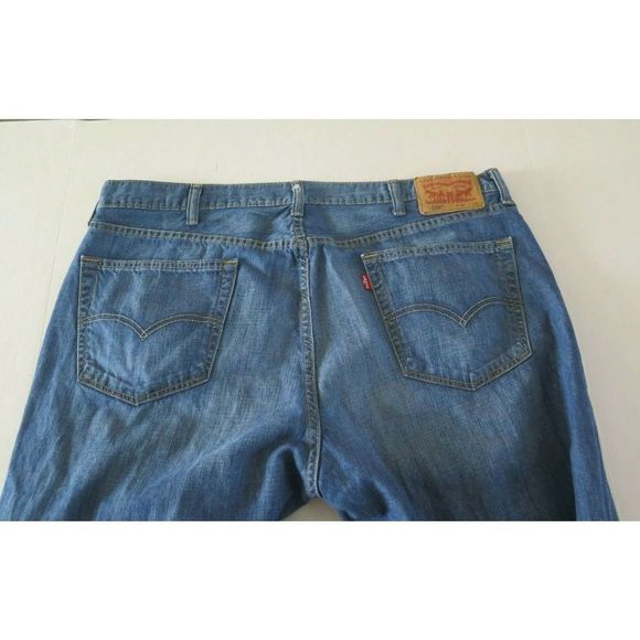 Levis Men 559 Relaxed Fit Medium Wash Straight Leg Blue Denim Jeans Sz 40X30 A1 - Picture 4 of 4
